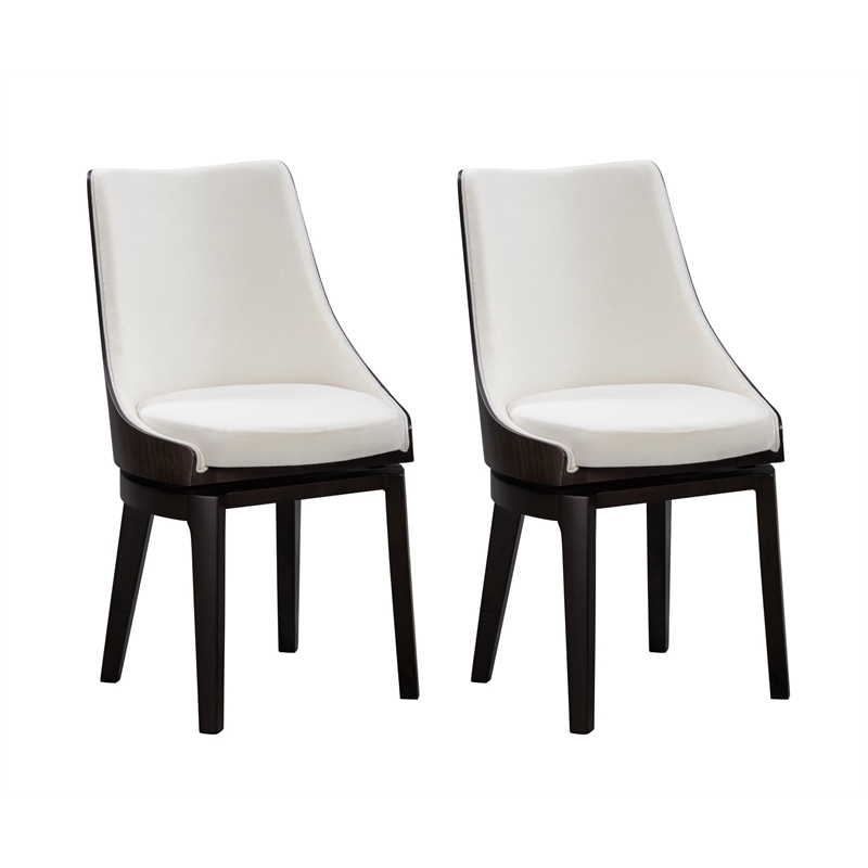 Pemberly Row 5 Piece High Back Swivel Dining Set in Matte Black