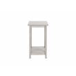 Pemberly Row Rubberwood Farmhouse Side Table in Antique White