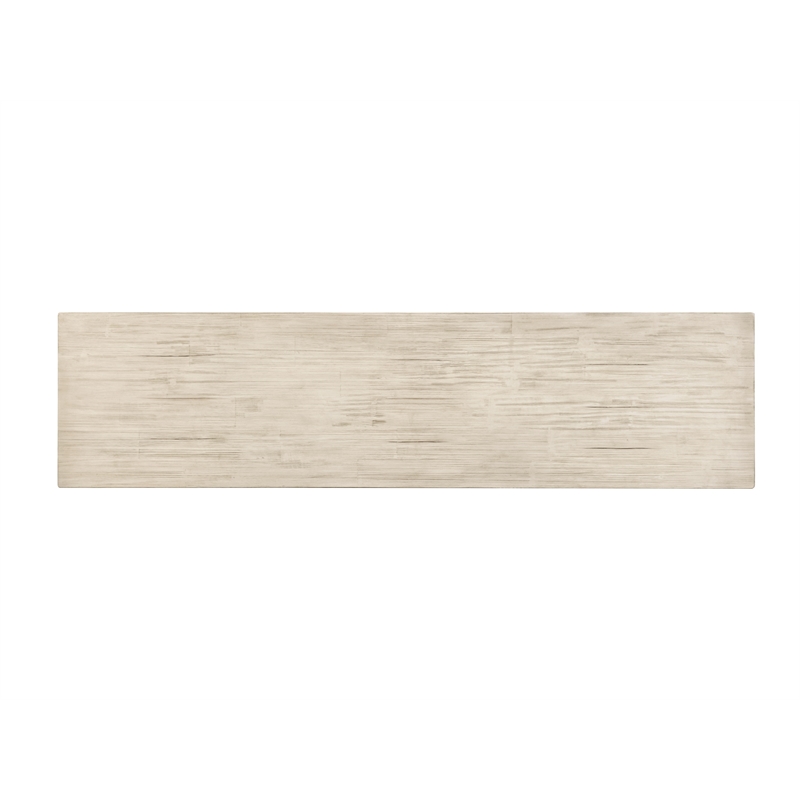 Pemberly Row Acacia Wood Console Table in Sawgrass Beige Finish