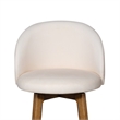 Pemberly Row Contemporary Rubberwood Swivel Bar Stool in Rustic Natural