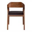 Pemberly Row Rubberwood Dining Armchair in Chestnut Wire Brush