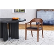 Pemberly Row Rubberwood Dining Armchair in Chestnut Wire Brush