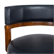 Pemberly Row Contemporary Rubberwood Swivel Bar Stool in Cappuccino