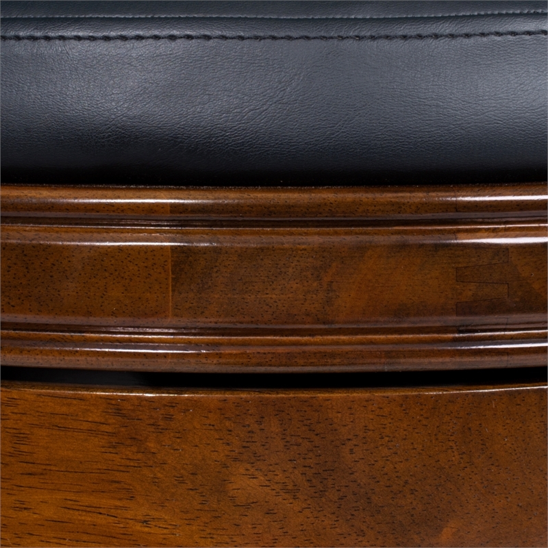 Pemberly Row Contemporary Rubberwood Swivel Bar Stool in Cappuccino