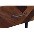 Pemberly Row Contemporary Oak Wood 3 Drawer Nightstand in Natural Oak