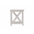 Pemberly Row MDF and Solid Wood End Table with Shelf in Antique White