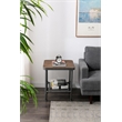Pemberly Row Fir Wood and Metal End Table in Natural and Industrial Gray