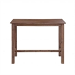 Pemberly Row Contemporary Acacia Wood Pub Table in Barnwood Wire Brush