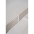 Pemberly Row Contemporary Zebrano Veneer Console Table in Whitewash
