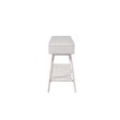 Pemberly Row Contemporary Zebrano Veneer Console Table in Whitewash