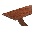 Pemberly Row Solid Acacia Wood Console Table in Chestnut Wire Brush
