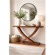 Pemberly Row Solid Acacia Wood Console Table in Chestnut Wire Brush