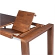 Pemberly Row 7 Piece Rubberwood Drop Leaf Dining Set in Chestnut Wire Brush
