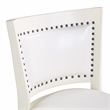 Pemberly Row Hardwood Swivel Counter Stool with Brass Nailheads in Buttermilk