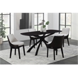 Pemberly Row Wood Swivel Low Back Side Chairs (Set of 2) in Matte Black