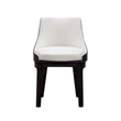 Pemberly Row Wood Swivel Low Back Side Chairs (Set of 2) in Matte Black