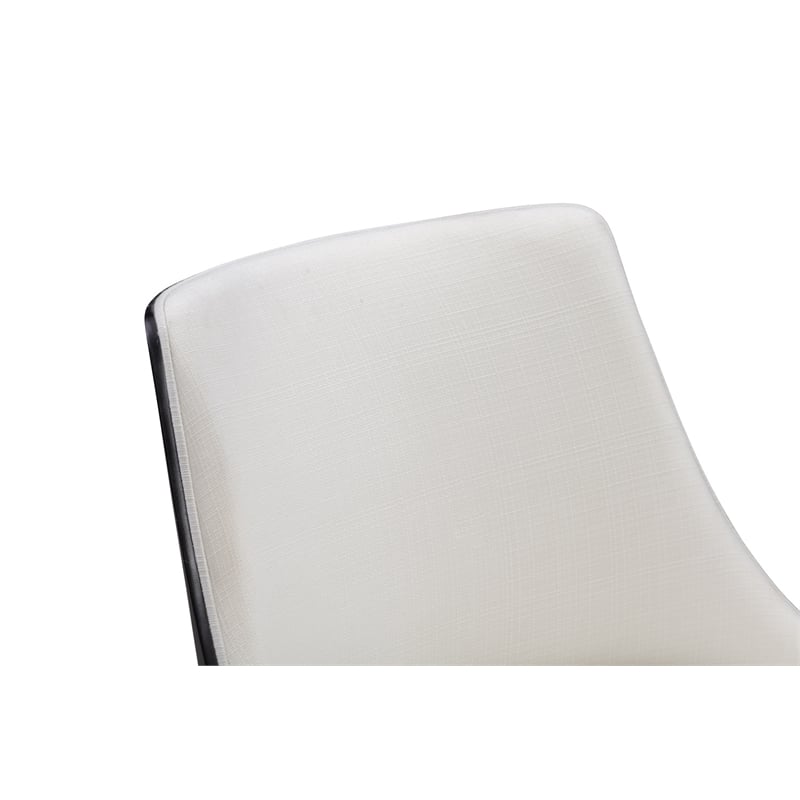 Pemberly Row Wood Swivel Low Back Side Chairs (Set of 2) in Matte Black