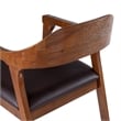 Pemberly Row Rubberwood Dining Armchairs Set of 2 in Chestnut Wire-Brush Finish