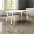 Pemberly Row 71 Inch 6 Seater Rectangular Dining Table in White Lacquer