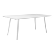 Pemberly Row 71 Inch 6 Seater Rectangular Dining Table in White Lacquer