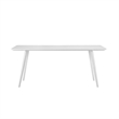Pemberly Row 71 Inch 6 Seater Rectangular Dining Table in White Lacquer