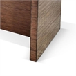 Pemberly Row 86 Inch Mahogany Dining Table with Block Base in Dark Brown