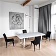 Pemberly Row 71 Inch Rectangular Dining Table with Metal Panel in White Lacquer