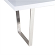 Pemberly Row 71 Inch Rectangular Dining Table with Metal Panel in White Lacquer