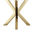 Pemberly Row 47 Inch Round Dining Table with White Lacquer Top and Gold Legs