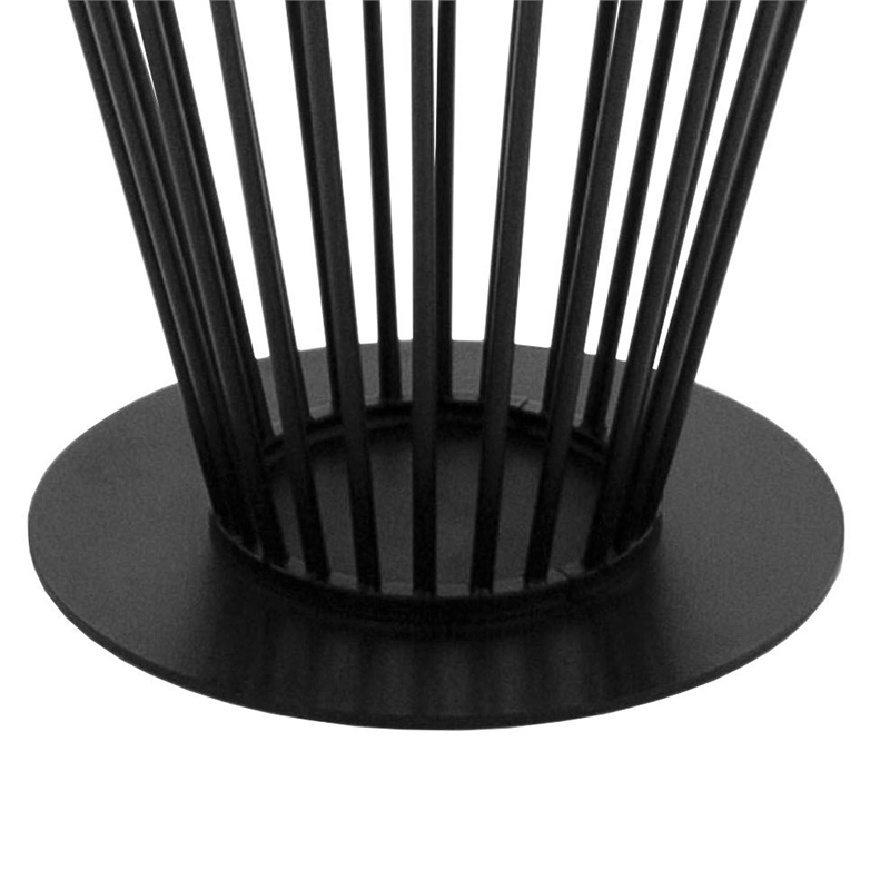 Pemberly Row 47 Inch Round Dining Table with Black Iron Metal Pedestal Base