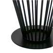 Pemberly Row 47 Inch Round Dining Table with Black Iron Metal Pedestal Base