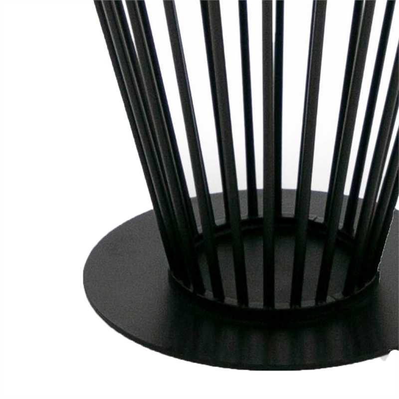 Pemberly Row 47 Inch Round Dining Table with Black Iron Metal Pedestal Base