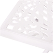 Pemberly Row 67 Inch Rectangular Cast Aluminum Outdoor Table in White