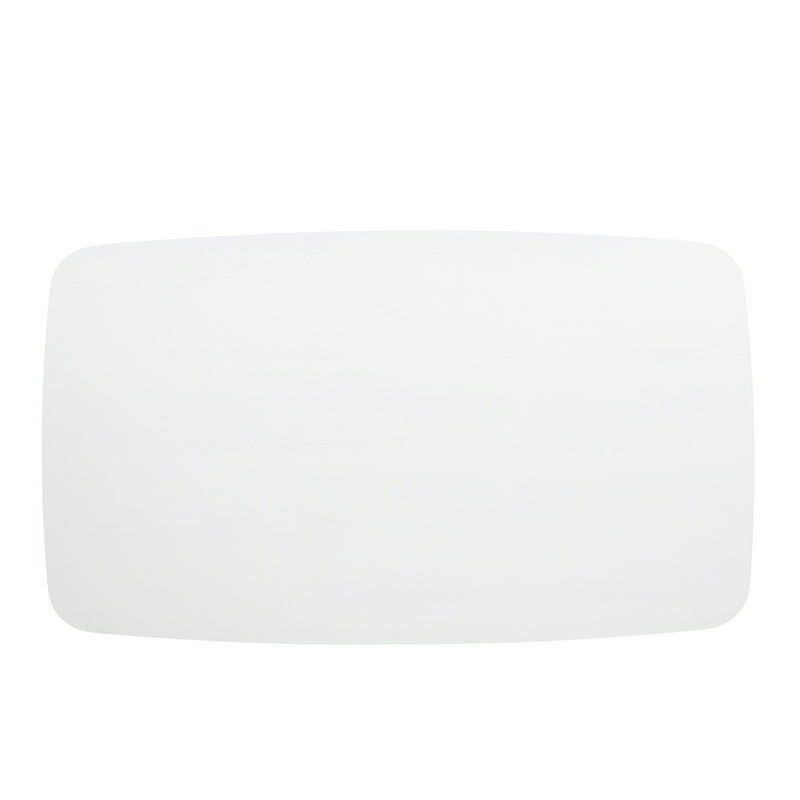 Pemberly Row 59 Inch Rectangular Faux Wood Dining Table in White