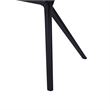 Pemberly Row 47 Inch Rectangular MDF Dining Table in Black with Tapered Legs