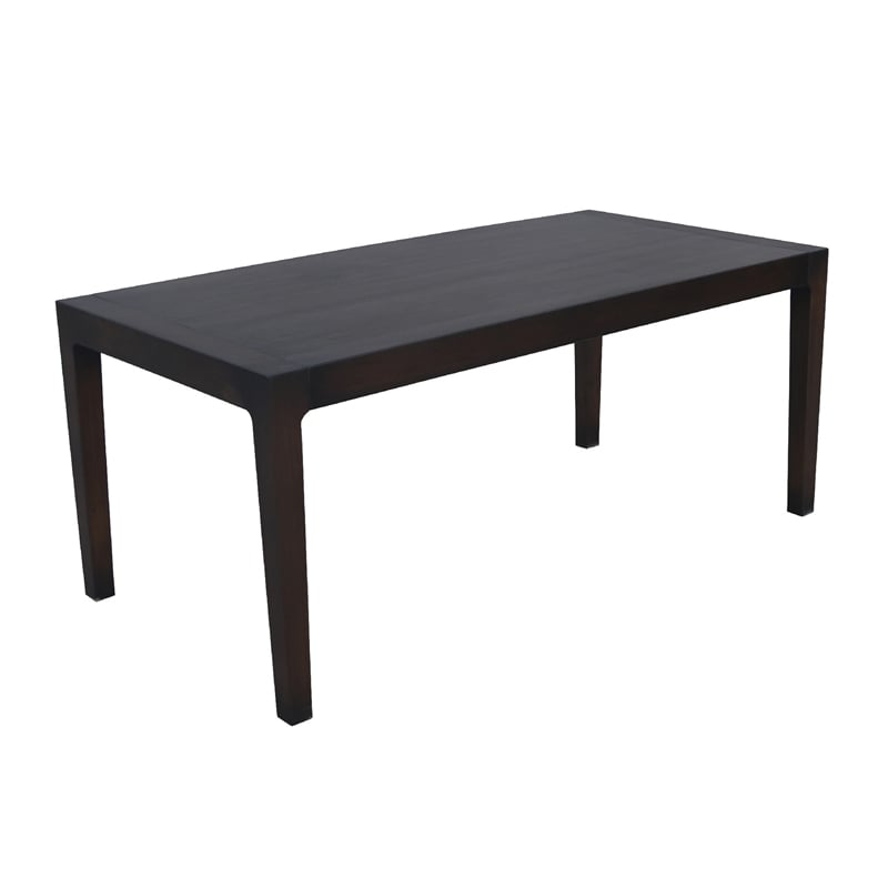 Pemberly Row 71 Inch Rectangular Reclaimed Pine Dining Table in Java Gray