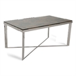 Pemberly Row 64 Inch Reclaimed Ship Wood and Glass Dining Table in Brown