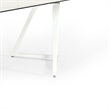 Pemberly Row 70-118 Inch Extendable Dining Table with White Ceramic Top