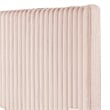 Pemberly Row Twin Size Bed with Pink Channel Tufted Fur Chenille Upholstery