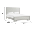 Pemberly Row King Bed in Rustic White with Solid Wood Transitional Panel Design