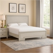 Pemberly Row King Bed in Rustic White with Solid Wood Transitional Panel Design