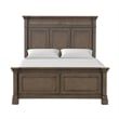 Pemberly Row King Bed in Dark Walnut with Classic Panel Moldings and Pine Frame