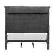 Pemberly Row King Bed in Dark Walnut with Classic Panel Moldings and Pine Frame