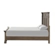 Pemberly Row King Bed in Dark Walnut with Classic Panel Moldings and Pine Frame