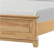 Pemberly Row Queen Bed with Plank Headboard and Molding in Natural Oak Brown