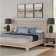 Pemberly Row King Bed with Paneled Headboard and Beveled Fronts in White Oak