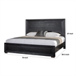 Pemberly Row California King Bed with LED Headboard and Chrome Legs in Black