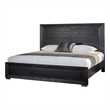Pemberly Row California King Bed with LED Headboard and Chrome Legs in Black