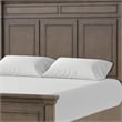 Pemberly Row Queen Bed with Panel Molded Headboard and Footboard in Walnut