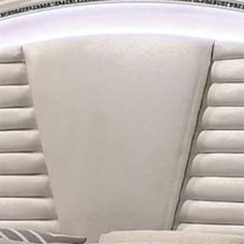 Pemberly Row King Bed with LED Headboard and Storage in Pearl White